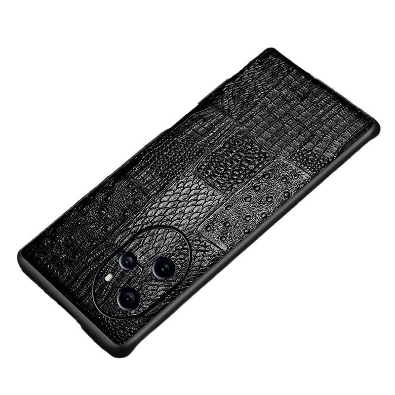 Защитный чехол из натуральной кожи для Honor 80, 80SE, 80Pro с текстурой из коровьей кожи