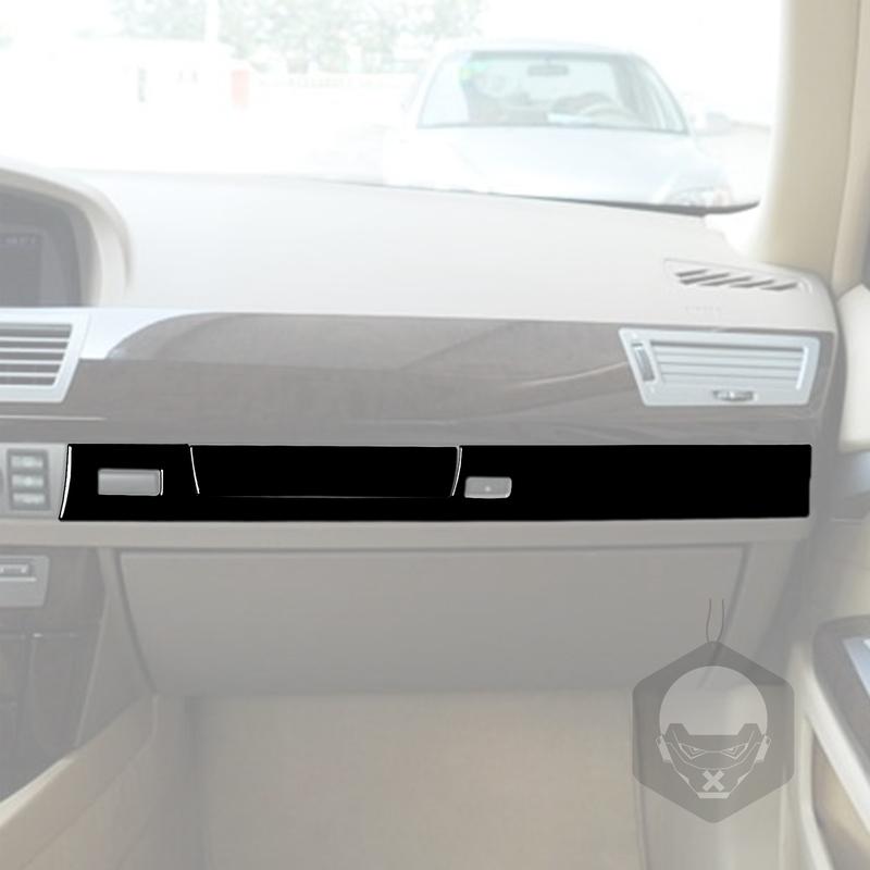 For BMW 7 Series E65 E66 2002-2008 Car Accessories Piano Black Copilot Dashboard Panel Trim Cover Interior Sticker Modification