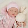 17 Inch Reborn Dolls LouLou with Closed Eyes Soft Touch Cloth Body Realistic Newborn Babies Doll Hand Draw Hair Rebirth Dolls for Kids Birthday Gift