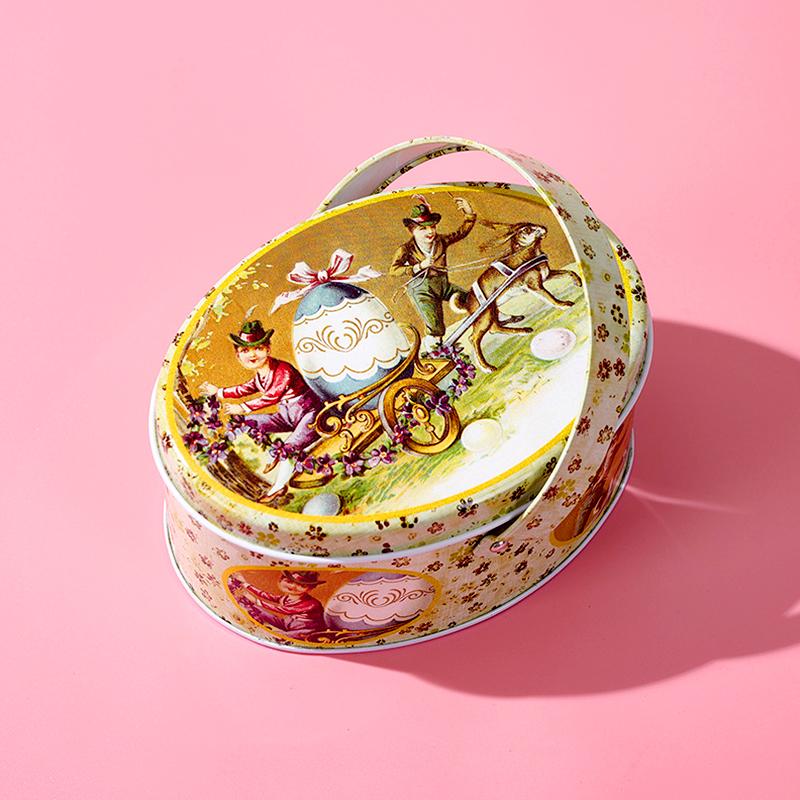 1 шт. Подарочная упаковка с ручкой на пасхальную тематику, модная жестяная коробка для хранения монет, коробка для конфет, коробки для печенья, праздничные принадлежности