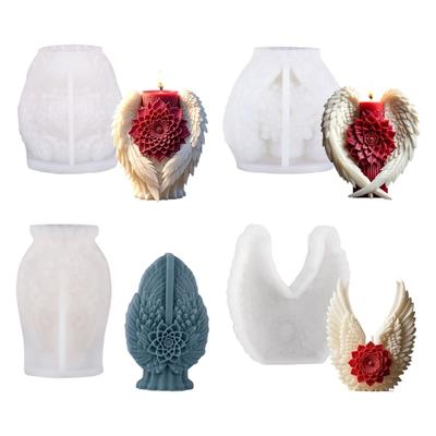 Формы для свечей Формы для литья Формы для эпоксидной смолы 3D Цветок Крыло Силиконовые формы Формы для гипса Формы для орнамента