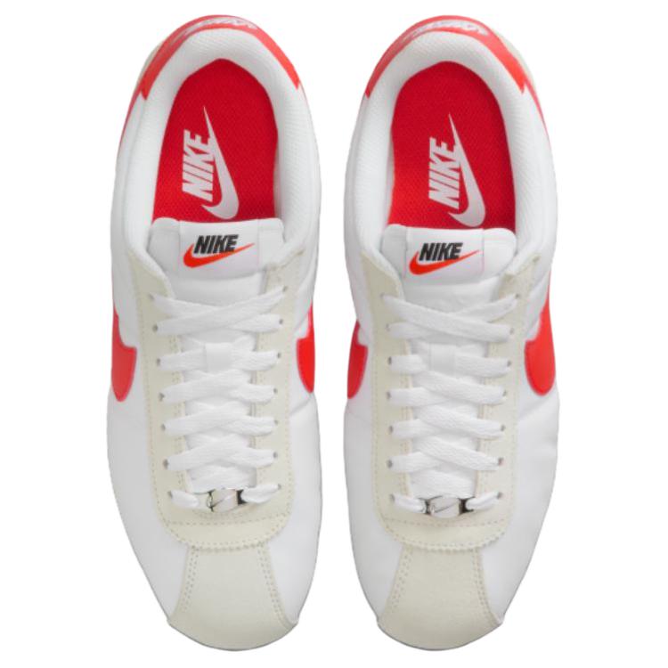 Nike Cortez Текстиль Женский Белый Красный Пикантный Парус Вершина Белый DZ2795-104