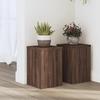 VidaXL Plant Stands 2 Pcs Brown Oak Engineered Wood, Flower Stand, Pot Stand, Plant Support 852903