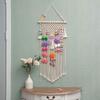 1Pc Hand-woven Bohemian Hairpin Headdress Wall-mounted Storage Cotton Rope Tassel for Outdoor Patio Garden Home Hairpin Storage Decoration