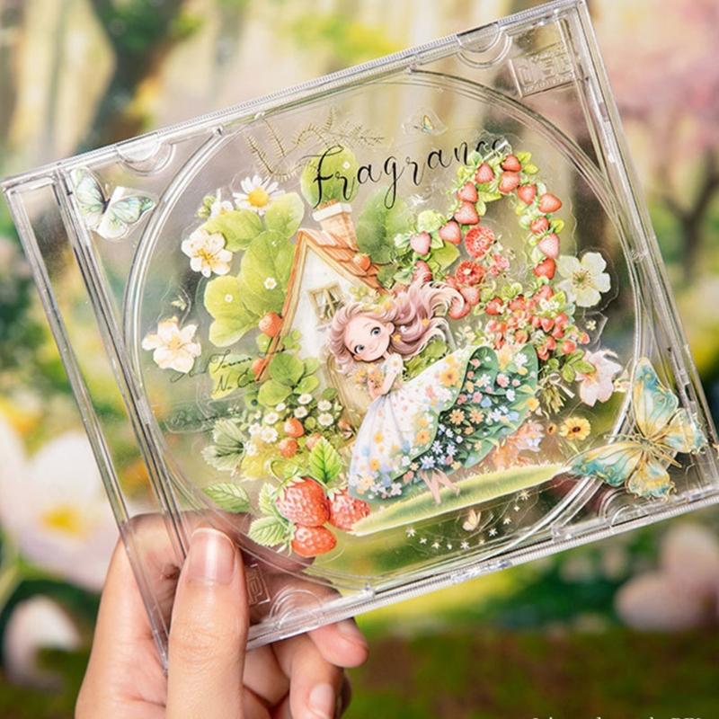 Наклейка для журнала Наклейка с мультяшной девочкой Наклейка для скрапбукинга Наклейка с пейзажем Наклейка с цветами Декоративная наклейка