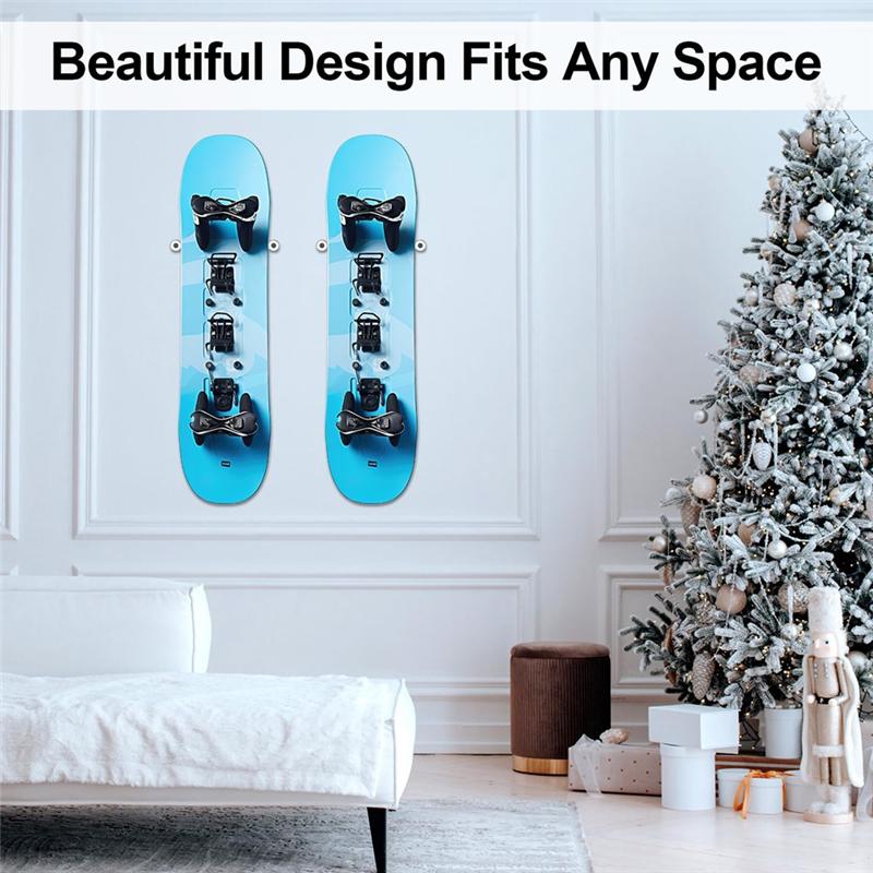 ABBY-4-Piece Vertical Ski Hanger With Screw Expansion Anchors Vertical Ski Storage To Safely Store And Display Your Skis