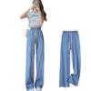 Мягкий Деним Прямые Плюс Повседневные [SDSXZWG] Широкие Джинсы, Женские, Длинные, Брюки, Крутые, Визуально удлиняющие ноги, Посадка, Размеры, Стройнящие, Стильные, Легкие,