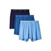 Однотонные боксеры с удобным поясом и принтом логотипа, 3 шт., мужское нижнее белье NB4005-940