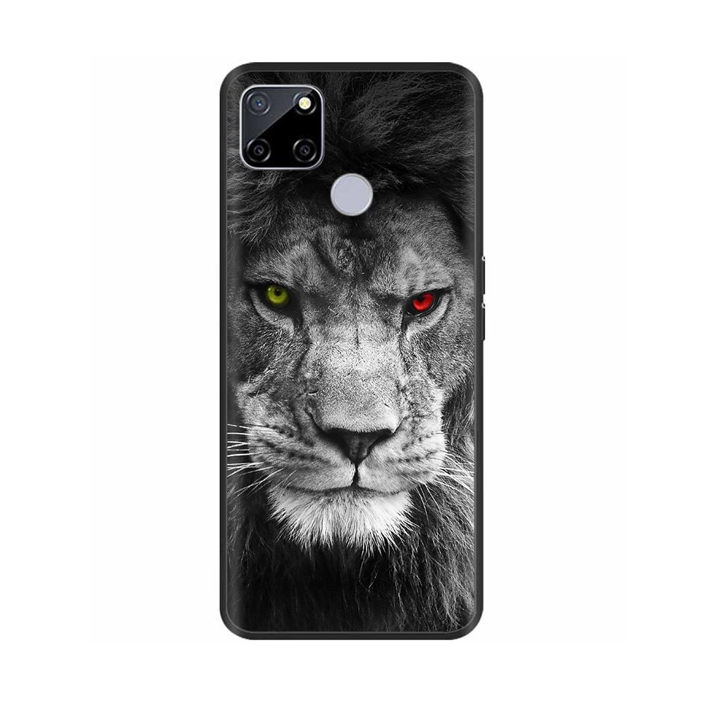 Чехол для Realme C25 C25s Мягкий Милый Чехол для OPPO Realme C25Y C21Y Силиконовый Черный ТПУ Чехол для Телефона Для OPPO Realme C21 Цветочный Чехол