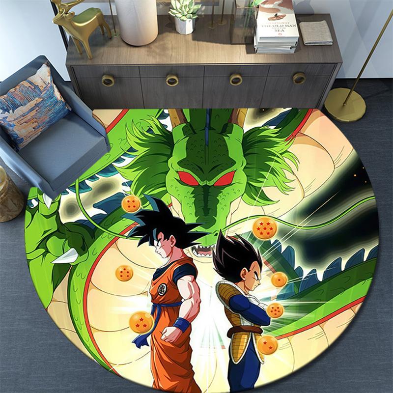Dragon Ball2 Round Area Rug,Carpet Rug for Living Room Bedroom Sofa Playroom Decor,Non-slip Floor Mat