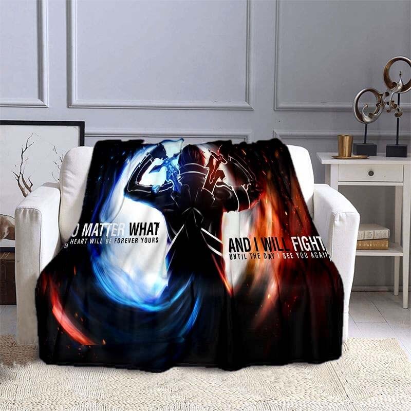 Аниме SAO Sword Art Online аниме современное одеяло Gedruckt Bettdecke Geschenk фланелевые мягкие плюшевые одеяла для дивана-кровати
