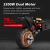 New E-scooter Q7Pro Escooter 3200W Dual Motor 52V19AH Battery Dual Drive 10 Inch Adult E-Scooter Silent Tire Foldable Electric Scooter