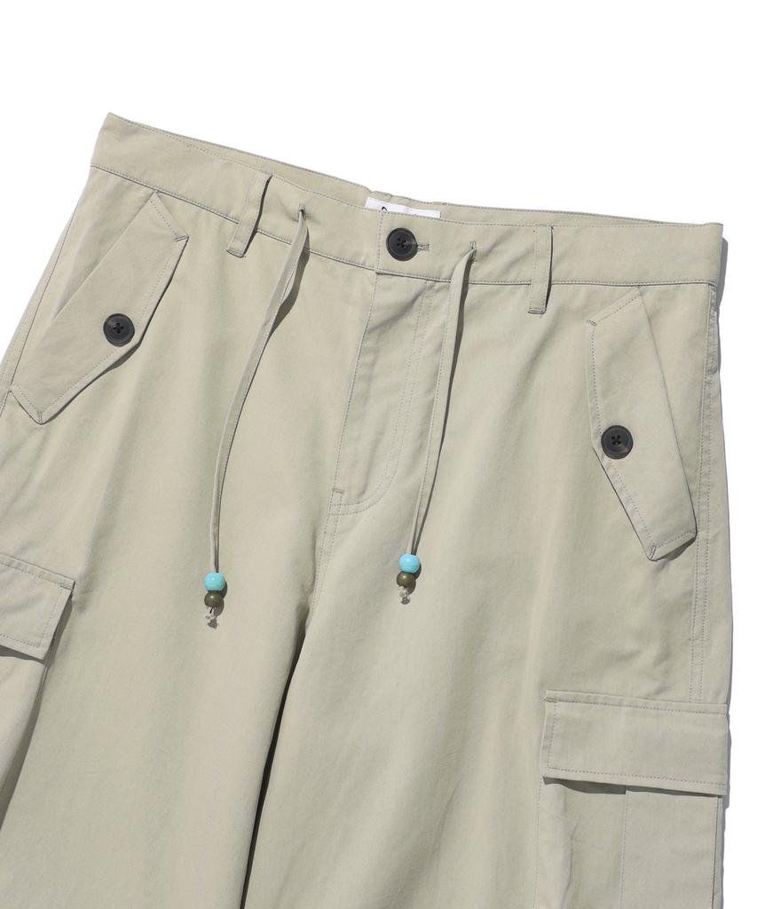 PHYSICAL DEPARTMENT Cotton Twill Cargo Pants_Green Beige