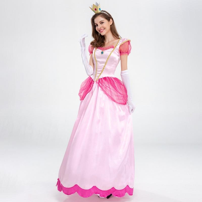 Halloween Costume Mario, Princess Peach Ink Rice Stage Dress, Party Queen Dress