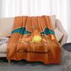 Charizard Evolution Printed Blanket Fashion Cartoon Fleece Blanket Warm Comfortable Home Travel Blanket