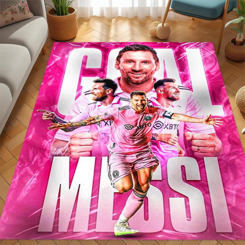 Goal Messi: Triumph Pink carpet Doormat printing Protective pad Art Bathroom mat