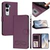 Happy Heart Pattern Magnetic Closure Vegan Leather Phone Case With Wrist Strap For vivo X200 FE