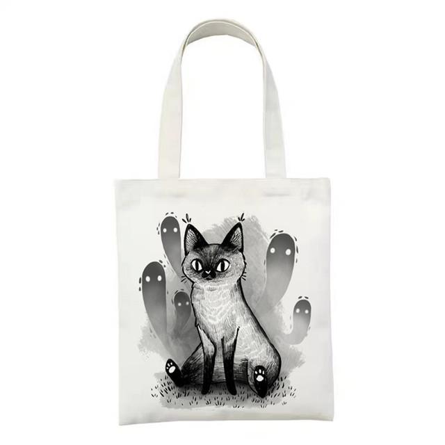 Женская пляжная сумка, сумки для покупок для продуктов, многоразовая эко-большая сумка с героями мультфильмов, женская холщовая сумка в стиле аниме, большая женская дорожная сумка