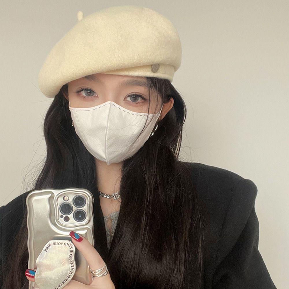 Теплая шерстяная фетровая шляпа, шляпа французского художника, модные шерстяные береты для женщин