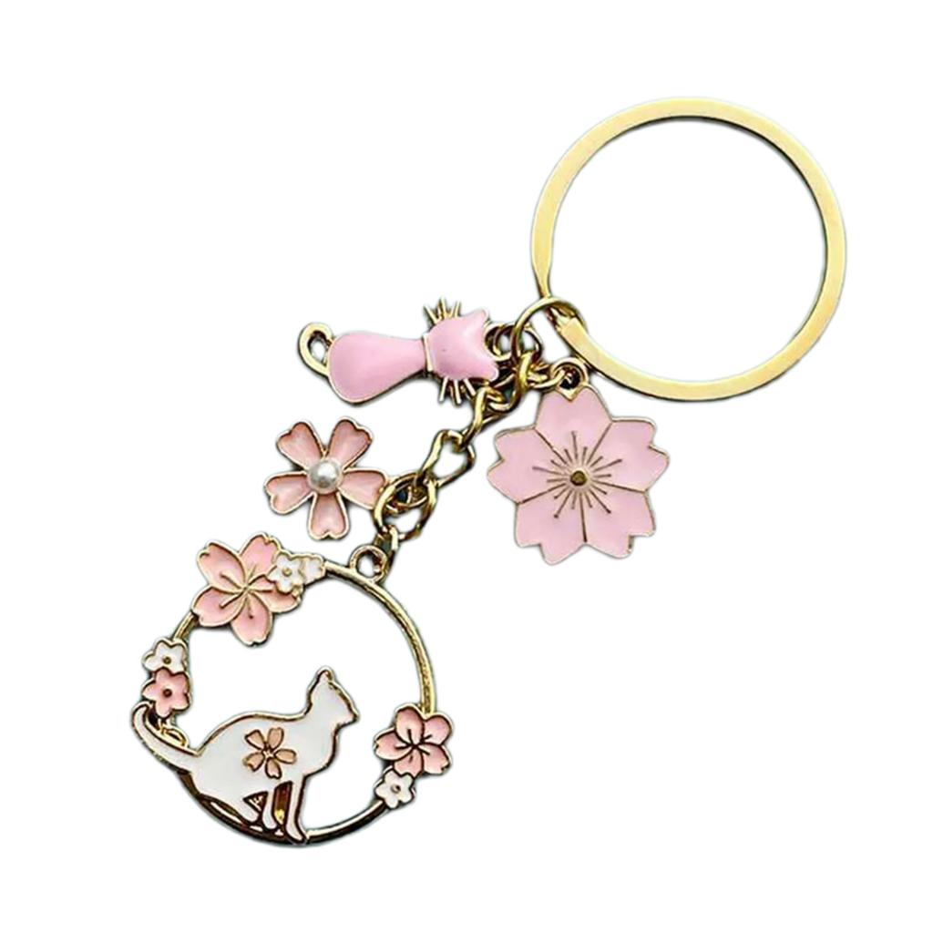 Cute Cats Pet Charm Keychain Chic Cats Figure Bag Hanging Decoration Charm Multipurpose Key Chain Adornment