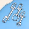 Dual Head D Ring Marine Snap Hook Clip Swivel Bolt Stainless Steel Heavy Duty for Diving Underwater Use