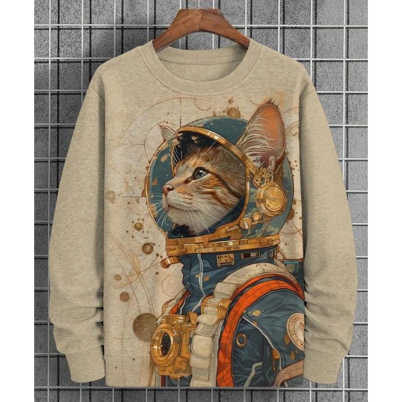 Ladies' Christmas Dwarf Print Hoodie - Casual Pullover Hoodie, Long Sleeve, 100% Polyester Knitted Fabric