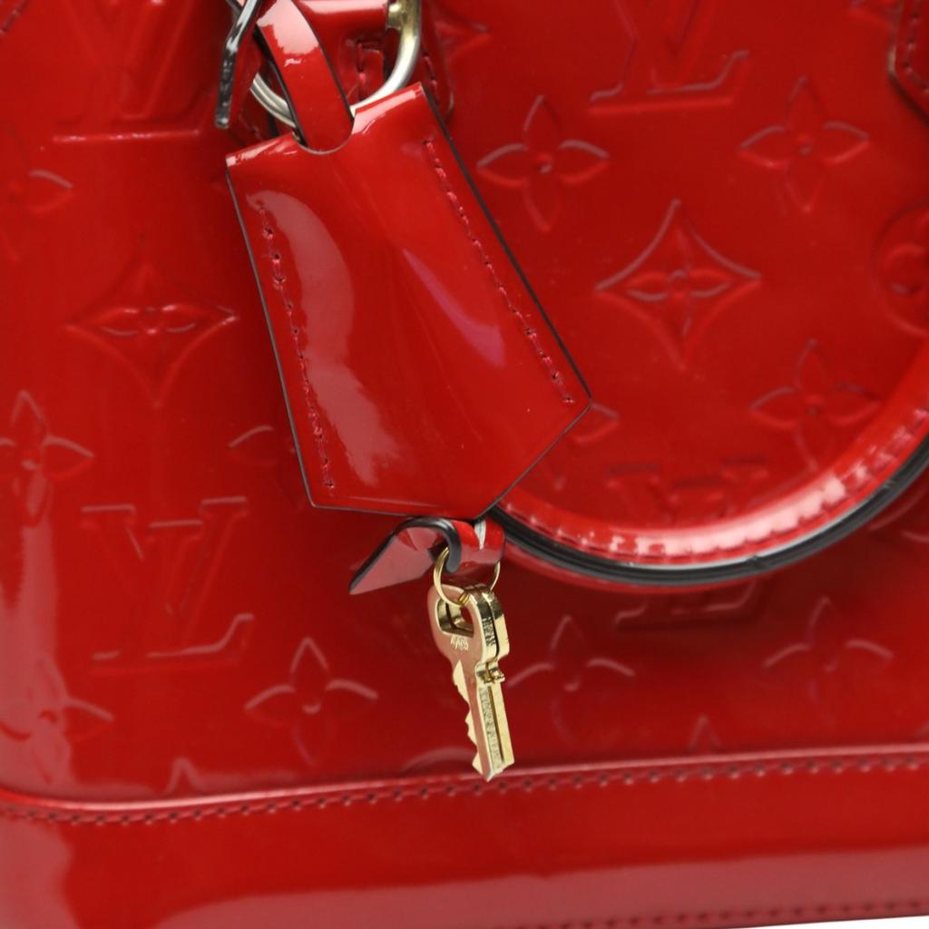 LOUIS VUITTON Monogram Alma BB Handbag Monogram Vernis Slys Women M90174 Used