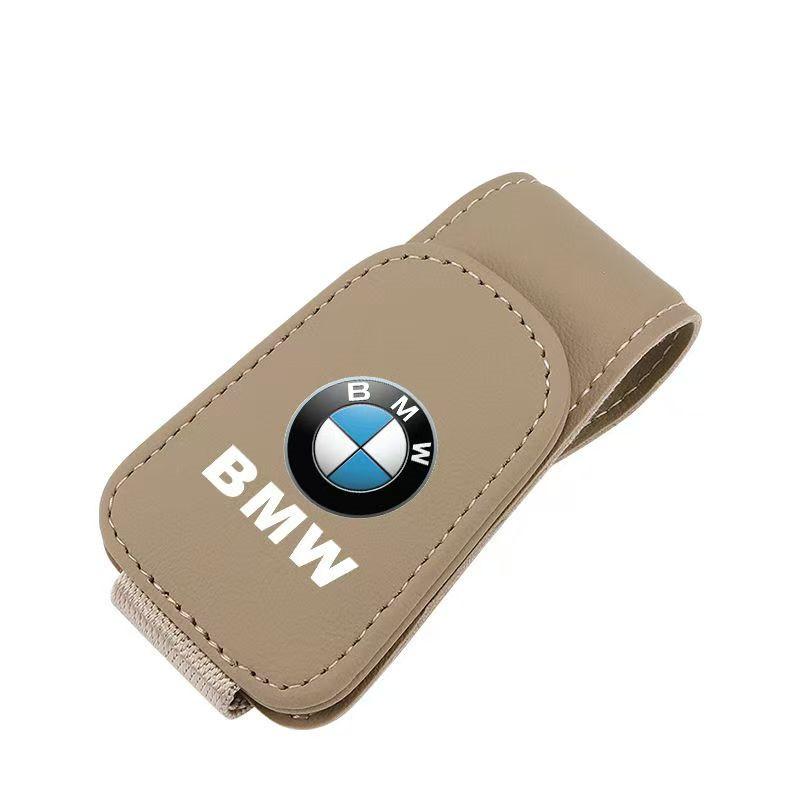 SQKR7 Car Sticker Premium Material Car Card Clip Wear Resistant Not Easy Loose Glasses Holder Practical Interior Storage Parts For BMW