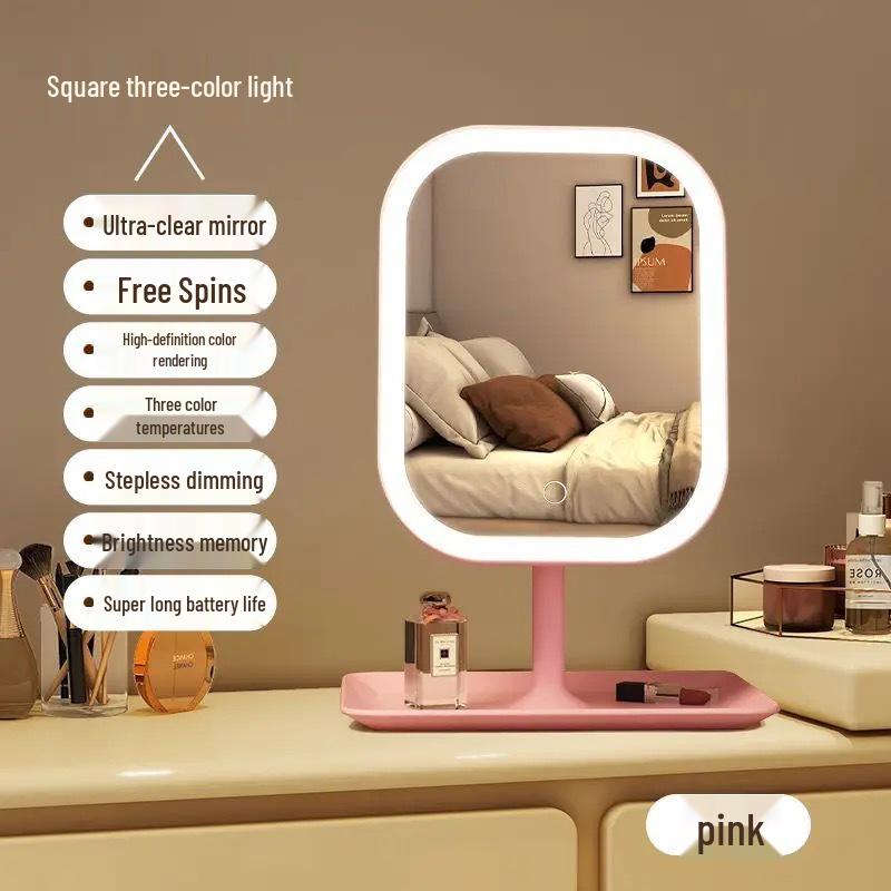 Светодиодное умное зеркало для макияжа с подсветкой для спальни и общежитий