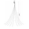 Waterfall Christmas Tree Light with Topper Star LED Lights Star String Lights for Yard Party Home Holiday