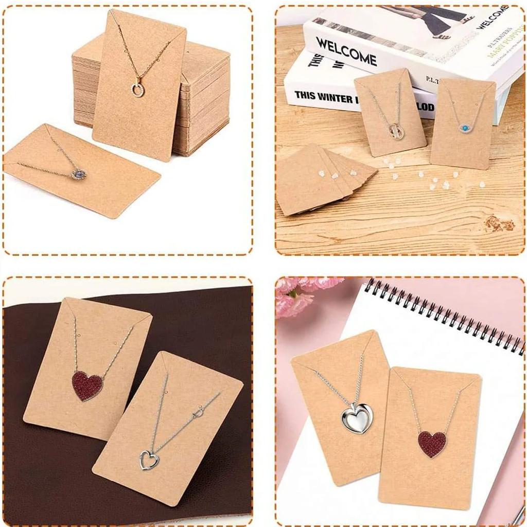 100pcs Card 6x9cm Earrings Necklaces Display Cards for Jewelry Boxed and Packaging Cardboard Hang Tag Card Ear Studs Paper