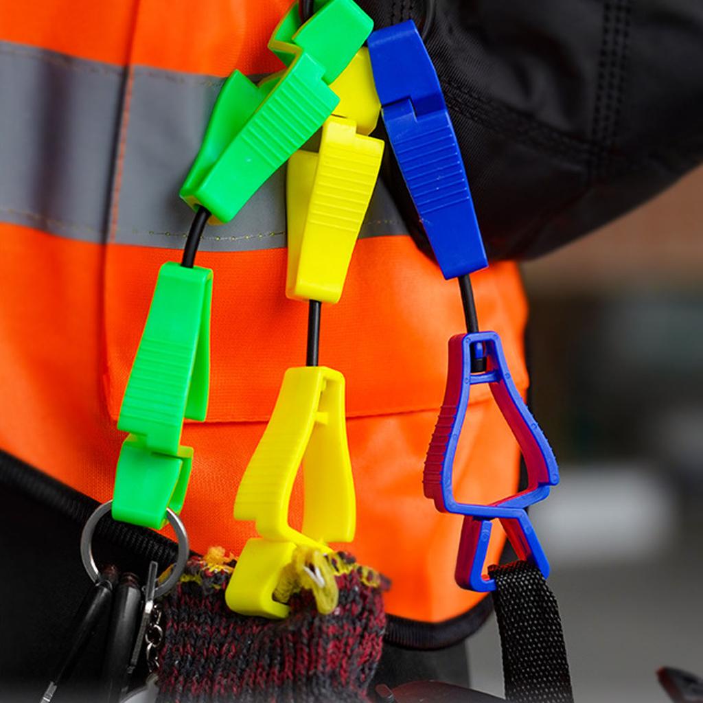 6 шт. зажим для перчаток легкий пластиковый держатель для перчаток с защитой от потери для наружных рабочих техническое обслуживание C