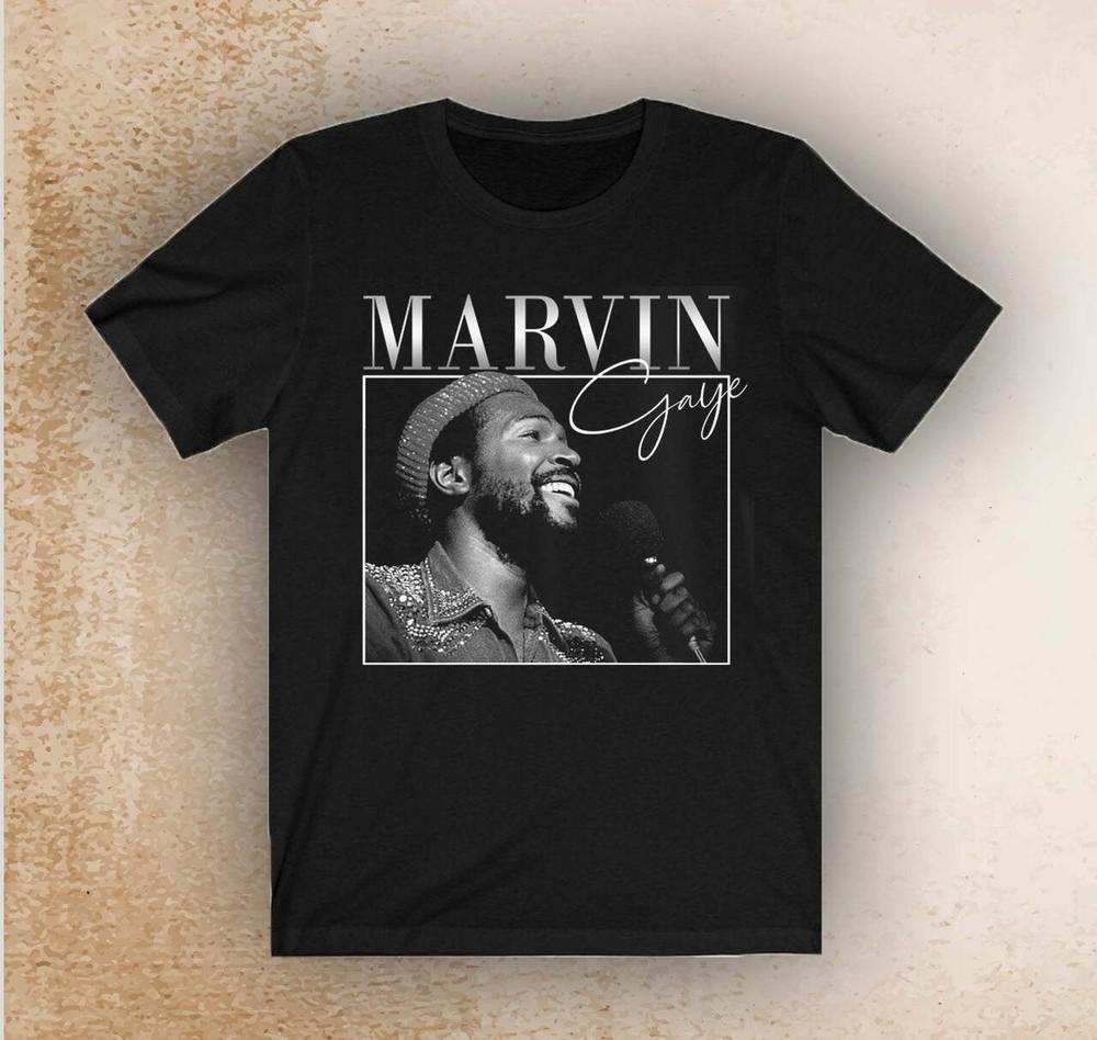 Marvin Gaye Shirt Collection Music Legend Classic Black Unisex All size Shirt Unisex T-Shirt