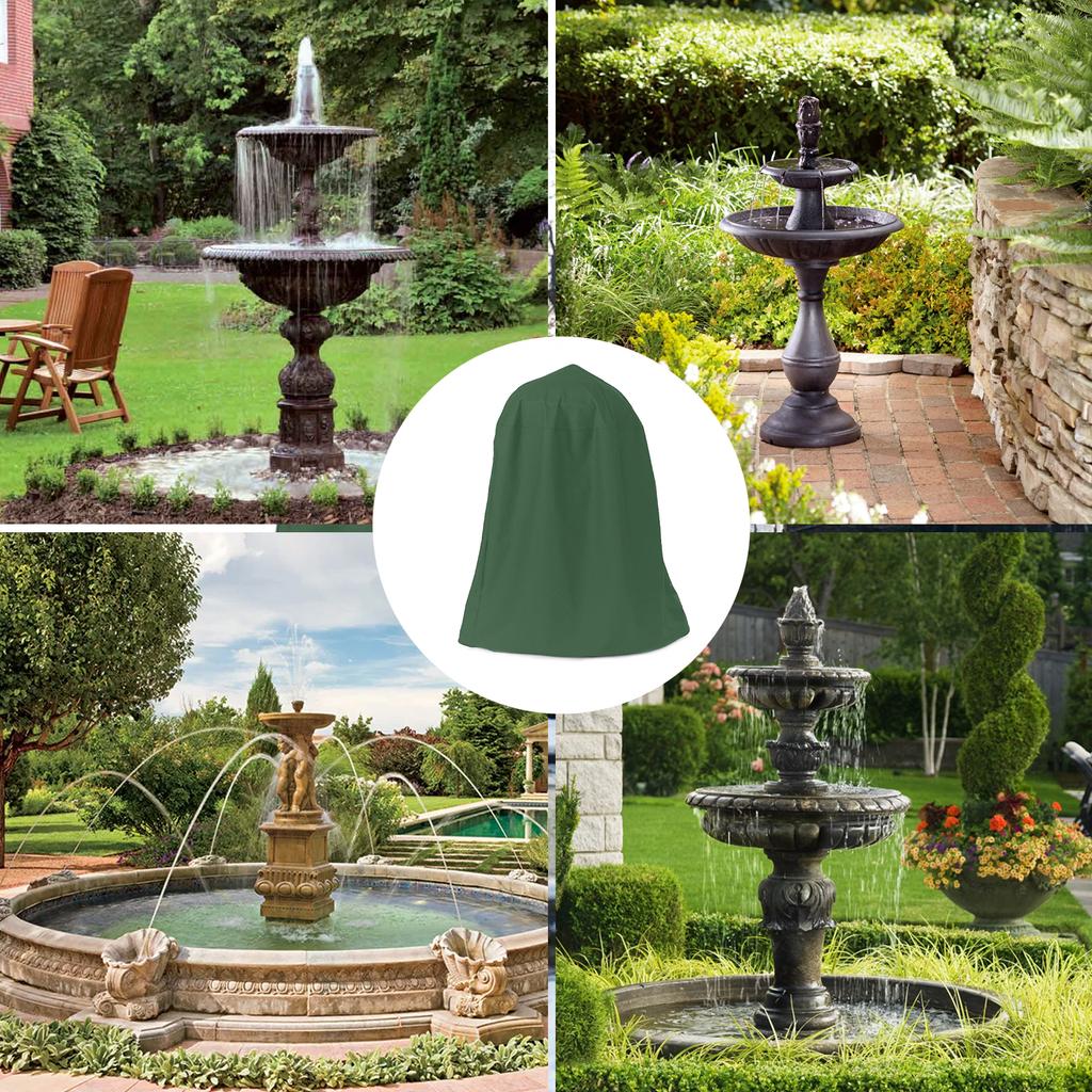 Садовый фонтан статуя защитный чехол посеребренная ткань Оксфорд водонепроницаемый ветрозащитный фонтан