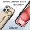 Кожаная задняя крышка для iPhone 16 Pro Max, чехол-кошелек на молнии с подставкой и плечевым ремнем