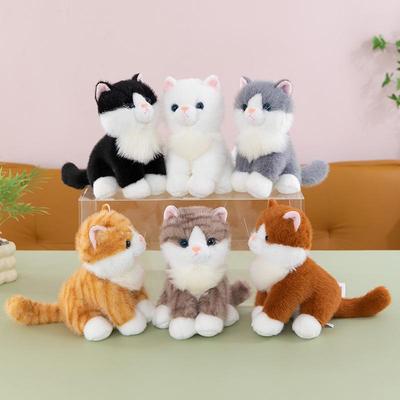 Супер Мягкая Бионическая Плюшевая Игрушка Котёнок - Кукла Кошка Подарок на День Рождения и Украшение для Кровати