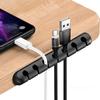 Кабельный органайзер, силиконовый органайзер для USB-кабеля, настольные аккуратные зажимы для управления, держатель кабеля для мыши, органайзер для наушников