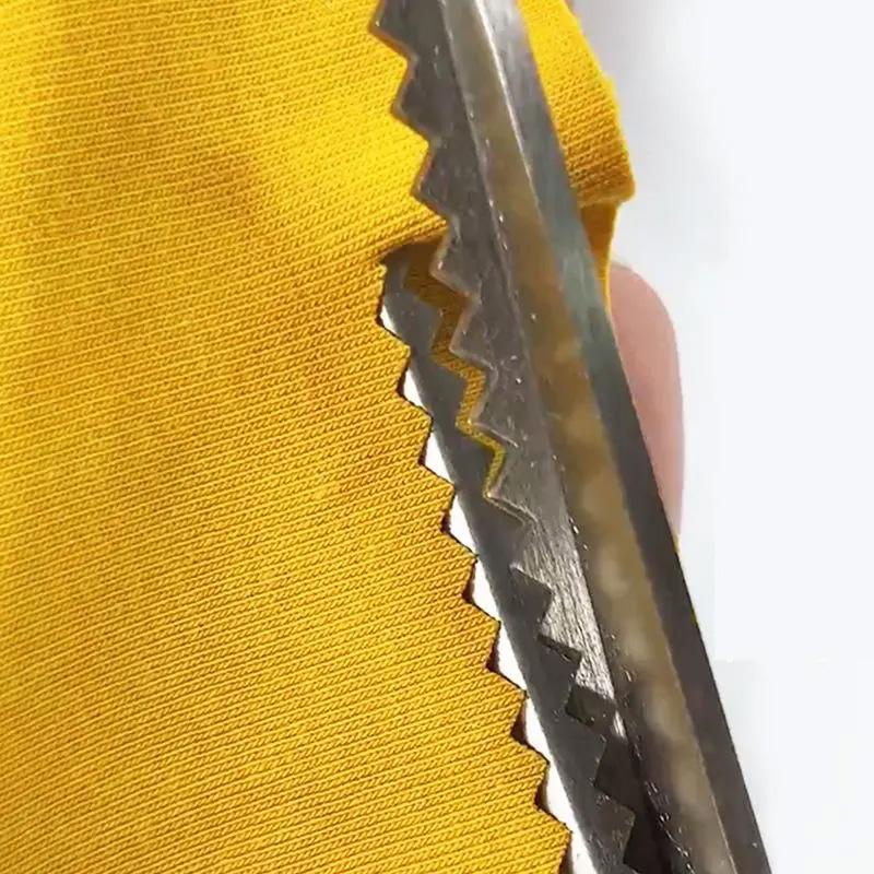 Ножницы для зигзага по ткани Ножницы для рукоделия Ножницы для зигзага по коже Инструмент для обивки Профессиональные швейные ножницы черного цвета