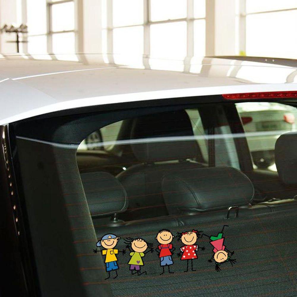 Vinyl Boy Girl Funny Children Car Sticker Cute Kids Window Decal Family