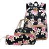 Hot School Backpack for Teenager Girls School Bags Lightweight Kids Bags Children Travel Floral Canvas Backpack Bookbags Set