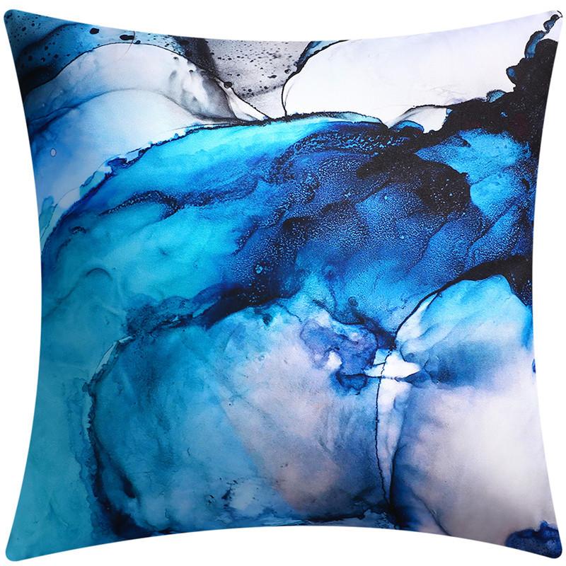 45x45 см Абстрактный дизайн с чернилами в стиле Fluid Art Наволочка для диванной подушки Современный декор гостиной