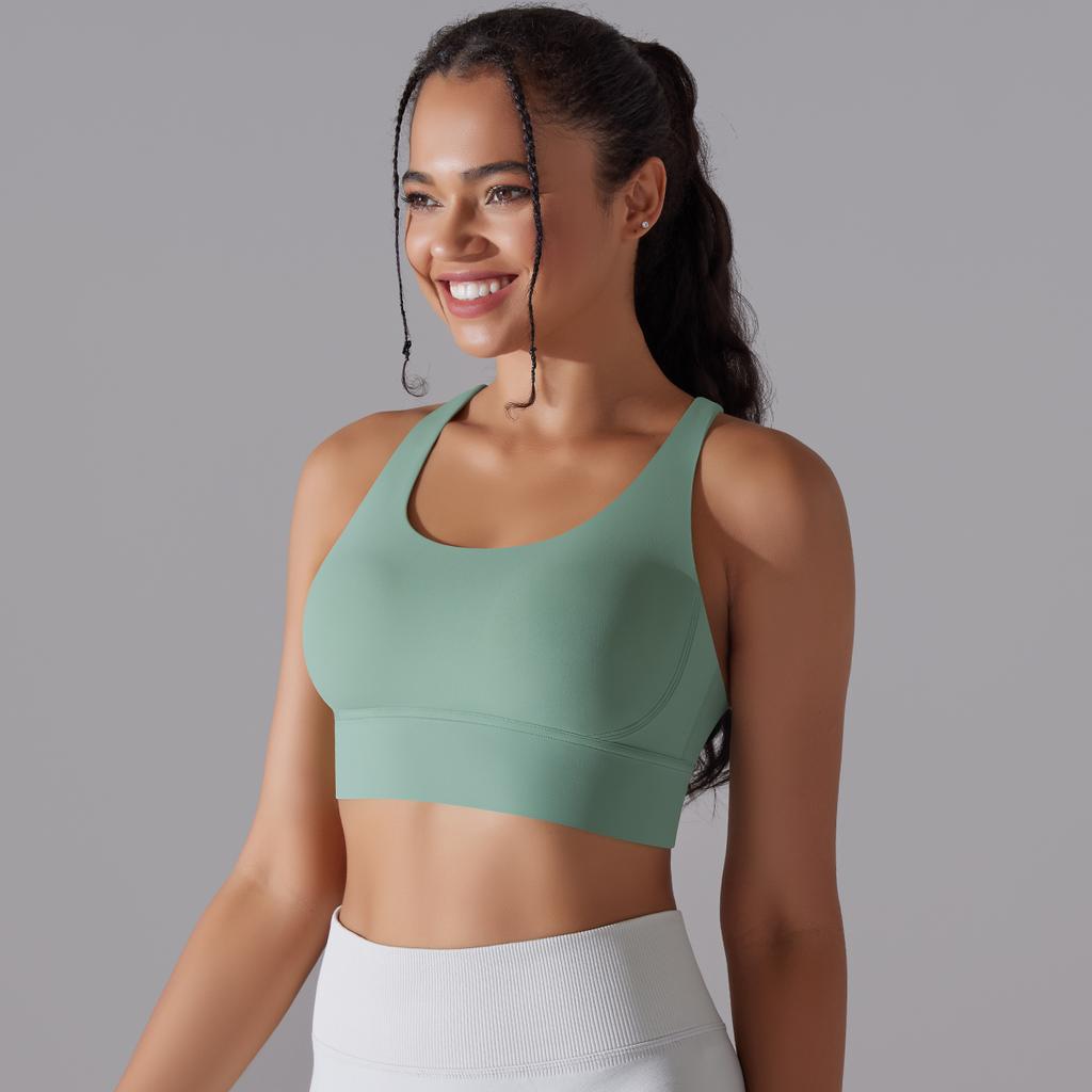 Nessaj Shockproof Sports Bra Women Fitness Yoga Tank Top Beauty Back Sports Underwear