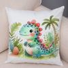 Милая детская наволочка с динозавром юрского периода, декор, мультяшный принт с животными, наволочка для подушки, мягкая плюшевая наволочка для дивана, дома, автомобиля