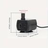 Погружной мини-насос DC 5V USB 3 Вт 40 дБ Ультратихий 500 л/ч Замена для фонтанчика для домашних животных, аквариума, бассейна