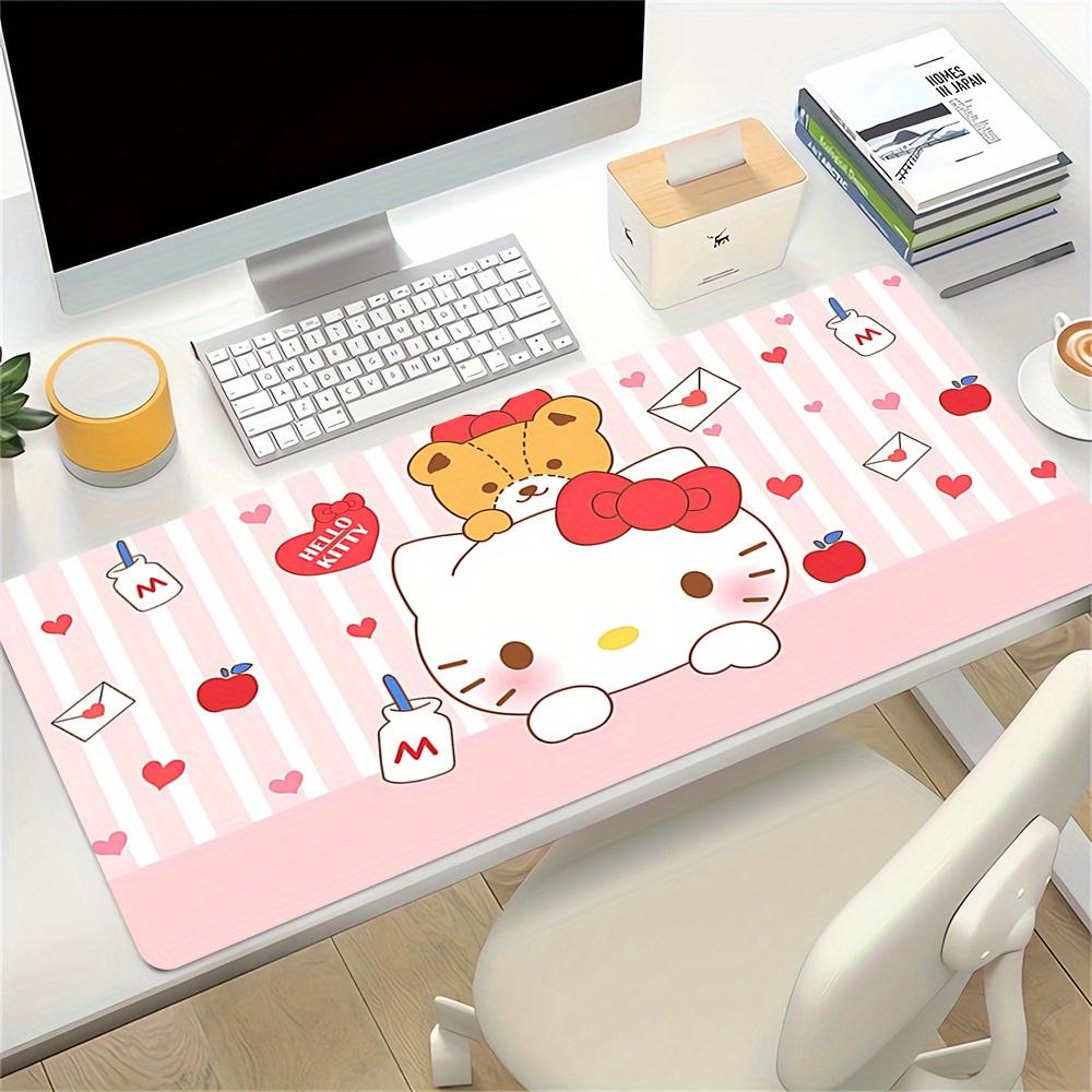 Hello Kitty, Teddy Bear Themed XXL Mouse Pad - Non-slip Rubber Desk Mat for Gaming and Office Use, Multi-Function Keyboard 0826055a