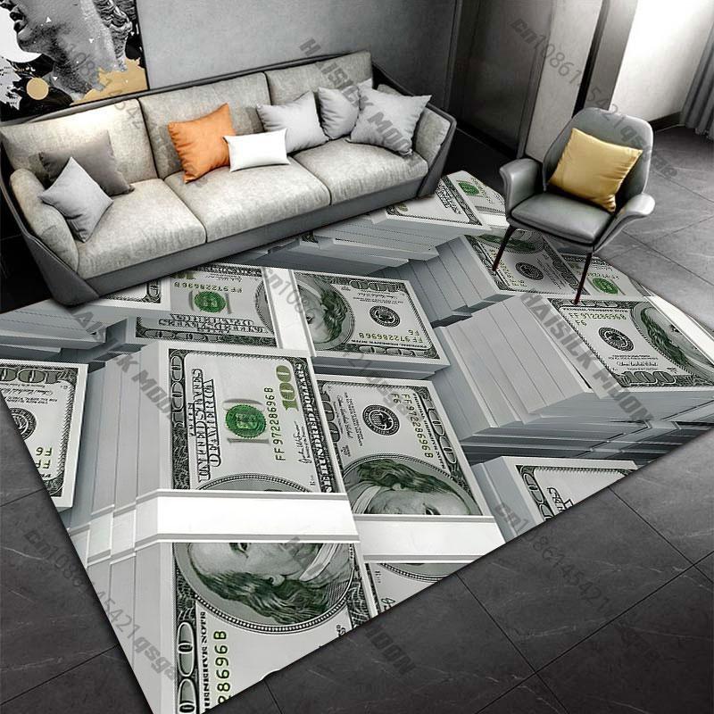 Money gold billscarpet Yoga living room room decor children's crawling mat doormat area rug games floor mat