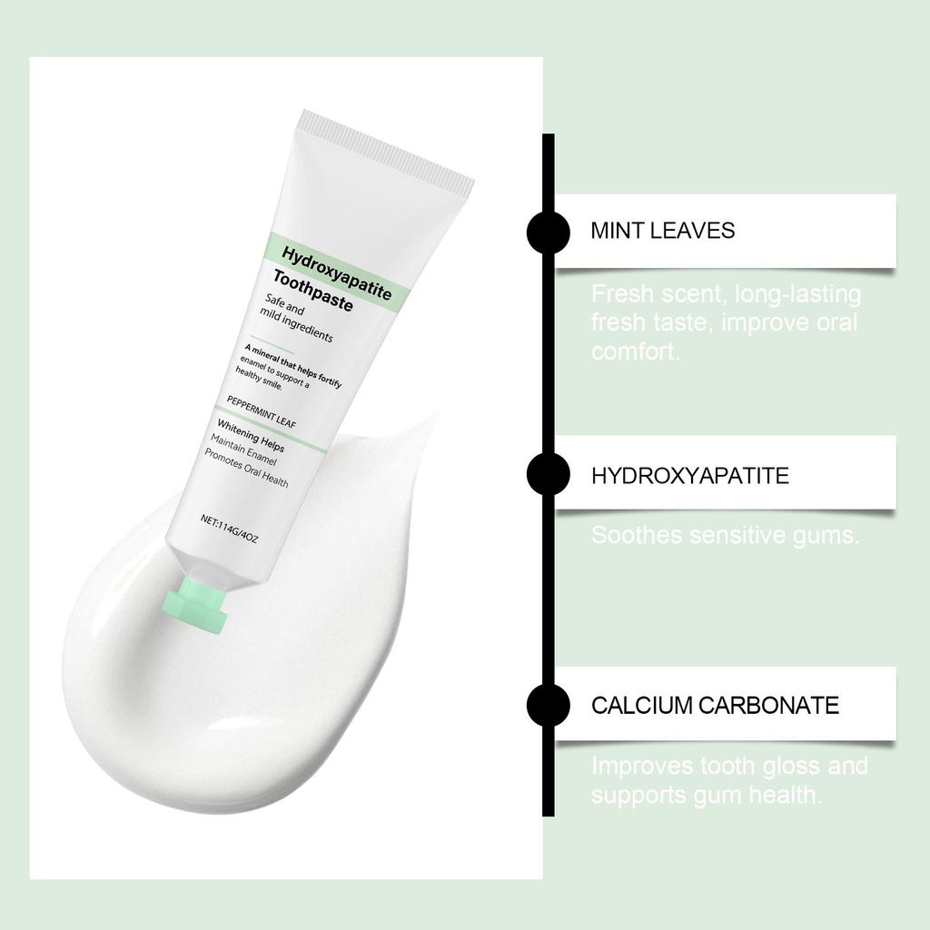 Зубная паста без фтора, наногидроксиапатит, зубная паста, свежее дыхание, пятновыводящая и очищающая зубная паста