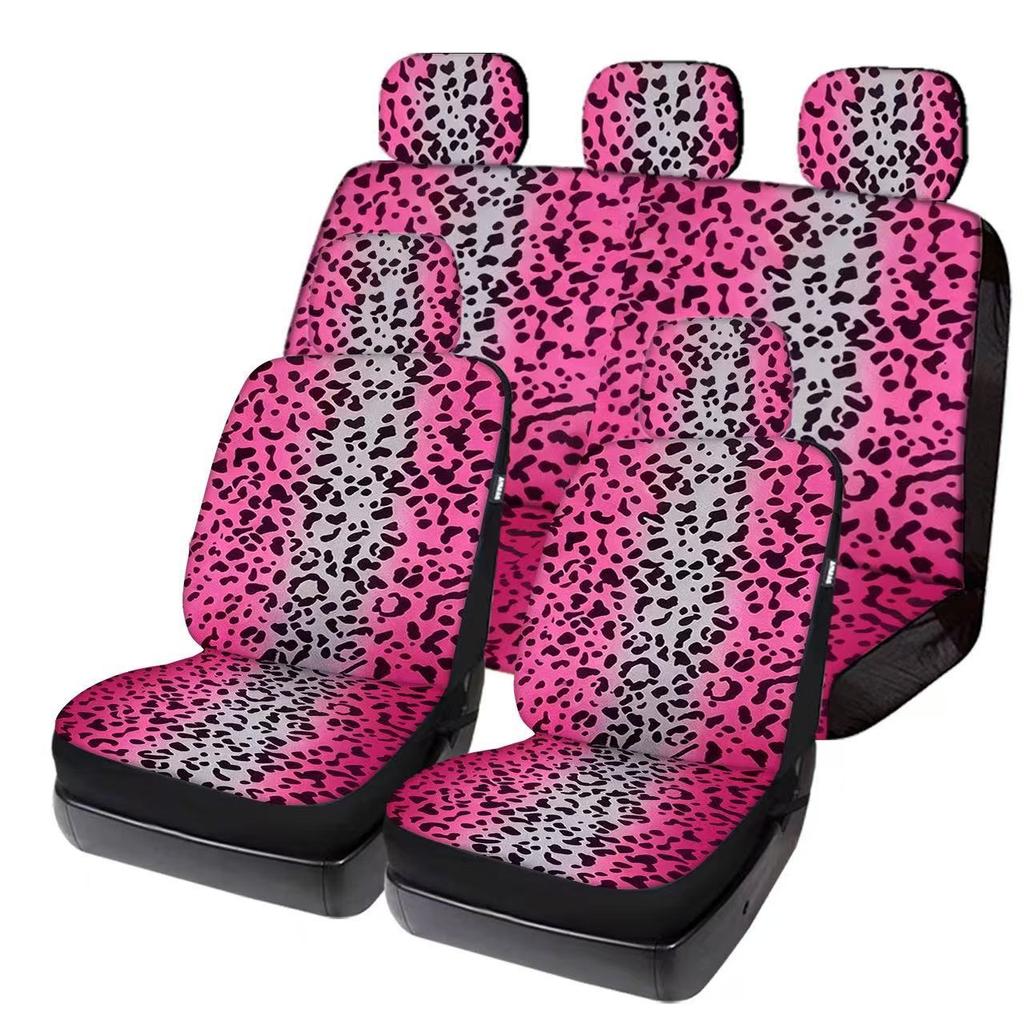 Elastic Fabric Gradual Change Leopard Print Gm Seat Cover