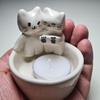 Scented Light Holder Cartoon Kitten Candle Holder Resin Cat Aromatherapy Candle Holder