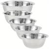 5pcs/Set Stainless Steel Mixing Bowls Non Slip Nesting Whisking Bowls Set Mixing Bowls For Salad Cooking Baking